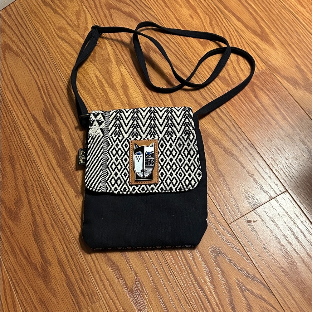 Laurel Burch Black and White Cat Crossbody Bag